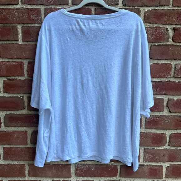 Eileen Fisher $128 Organic Linen Jersey Dolman Sleeve Round Neck t-shirt 3X - Picture 10 of 10